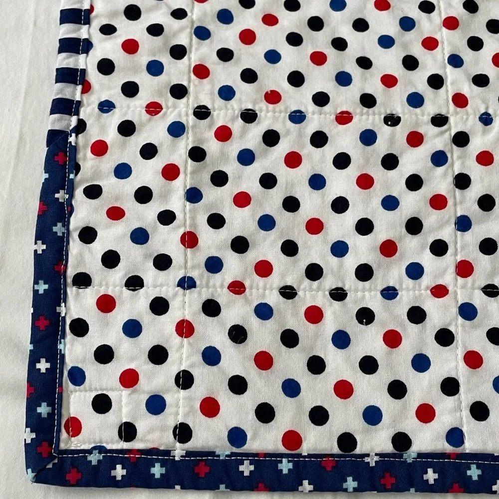 Handcrafted Mickey Mouse Quilt Pieced Patchwork Kids Activity Play Mat Blanket